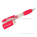 Promotional Plastic Pen Flash Drive, Four Optional Logo Imprint Locations, OEM Orders are AcceptedNew